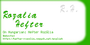 rozalia hefter business card
